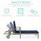 Best Choice Products 79x26in Acacia Wood Outdoor Chaise Lounge Chair w/ Adjustable Backrest, Table, Wheels